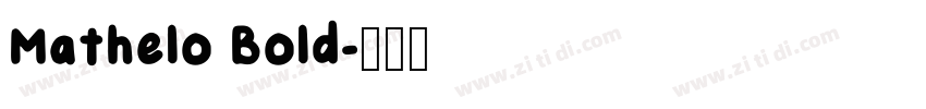 Mathelo Bold字体转换
